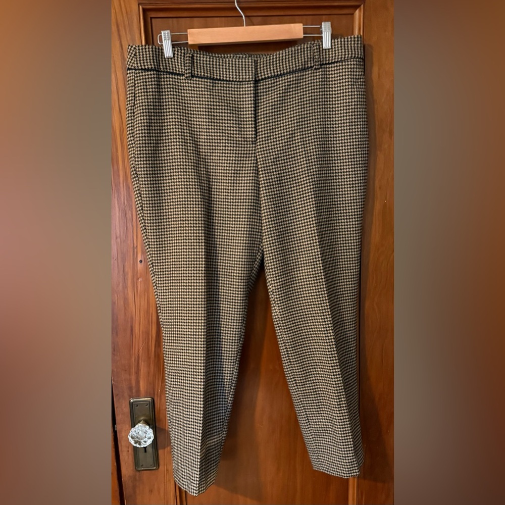 Talbots Houndstooth Lined Wool Blend Pants Slacks Woman’s 16P EUC Workwear